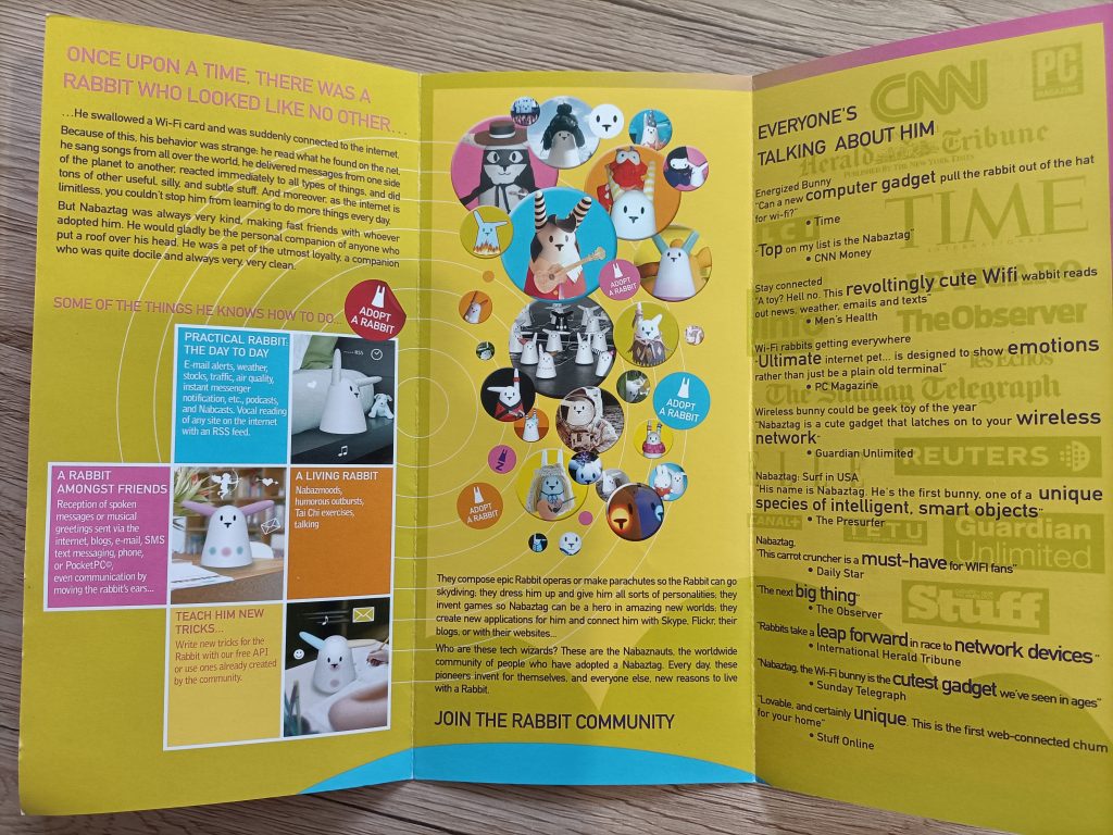 publicité communiquant nabaztag