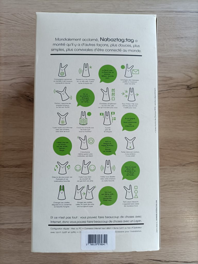 boite nabaztag lapin communiquant