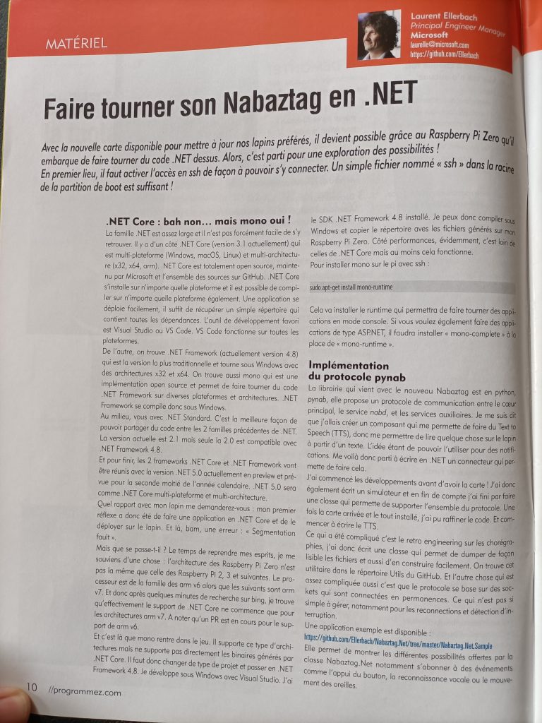 Programmez Nabaztag instalation tagtagtag