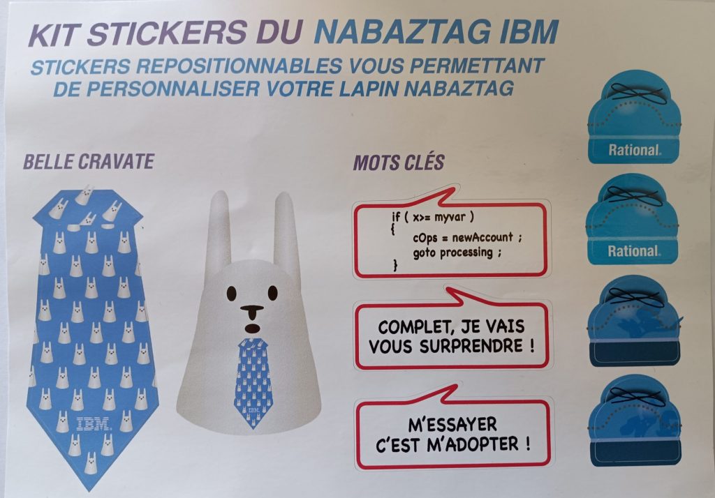 stickers nabaztag IBM